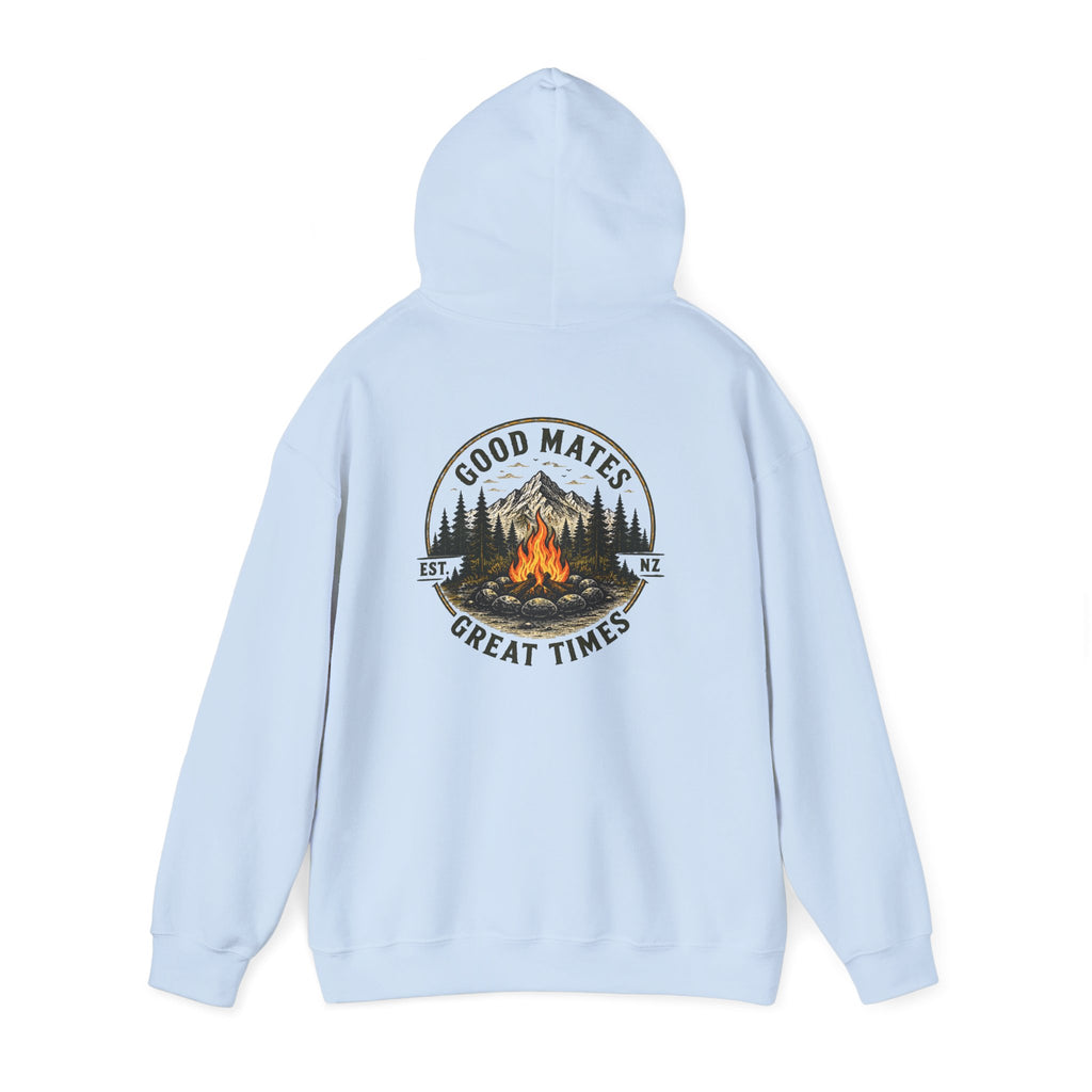 Good Mates, Great Times Campfire Hoodie