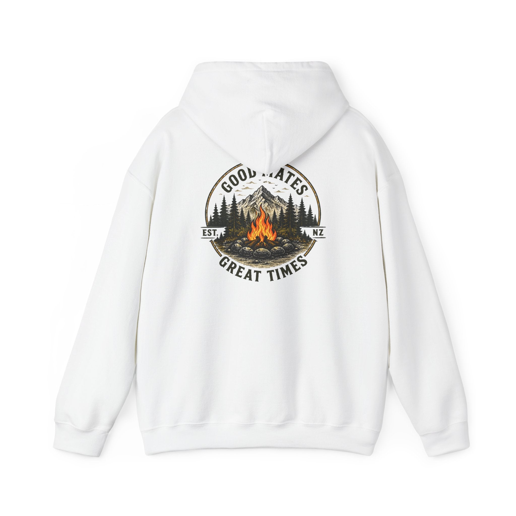 Good Mates, Great Times Campfire Hoodie