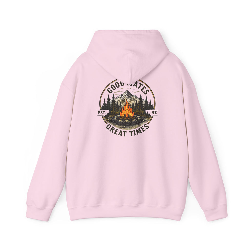 Good Mates, Great Times Campfire Hoodie