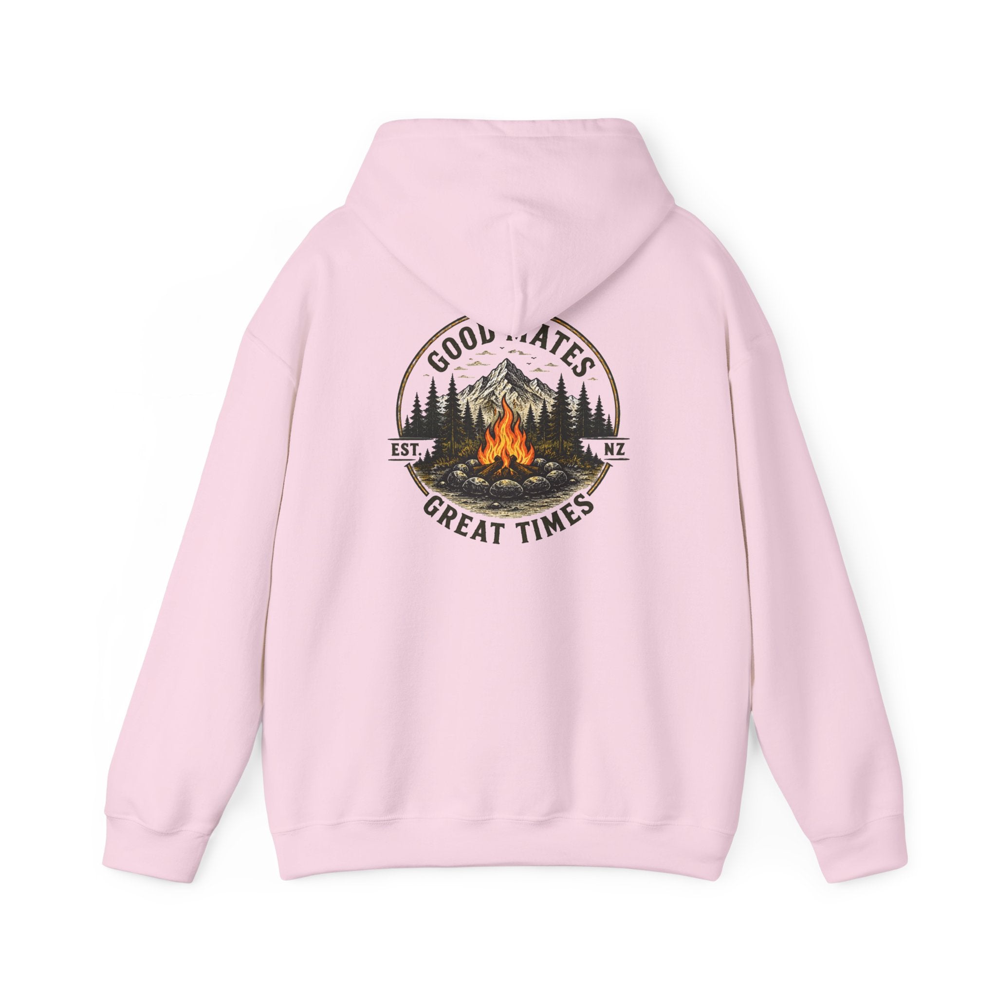 Good Mates, Great Times Campfire Hoodie