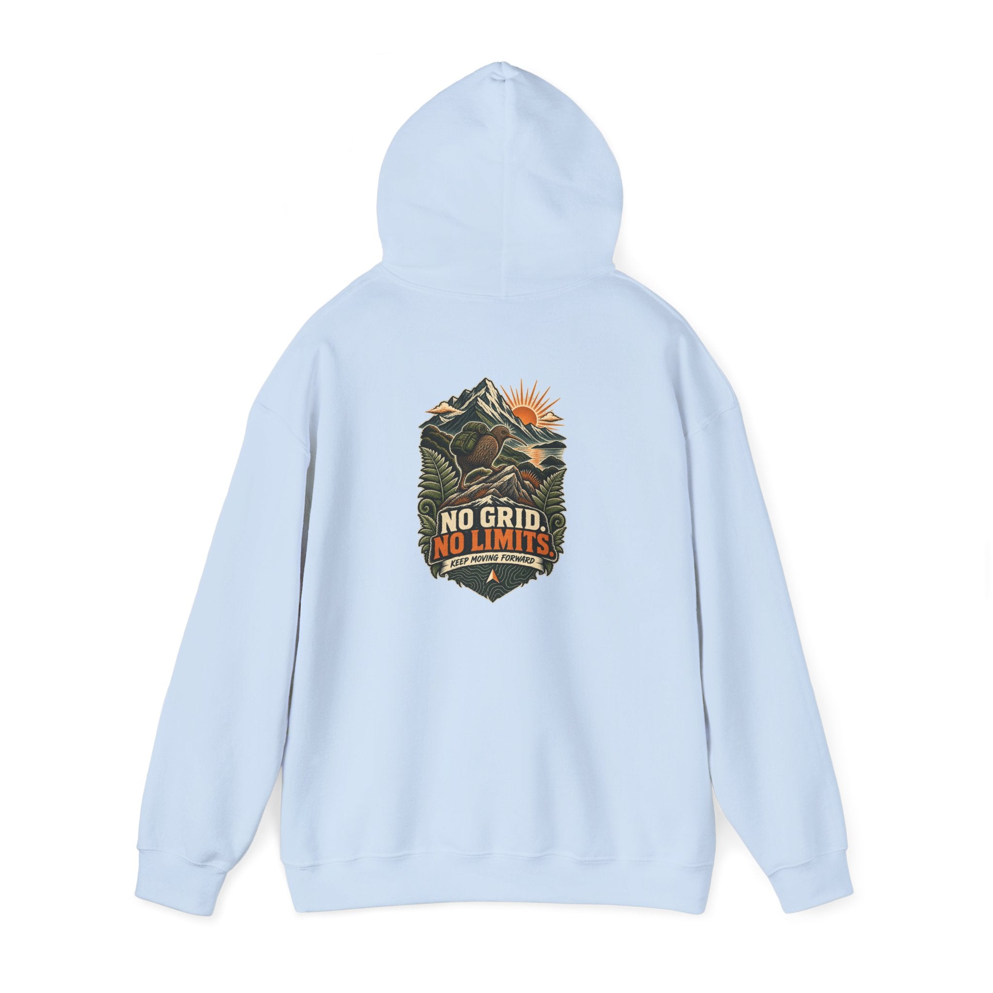 No Grid. No Limits. Kiwi Hoodie