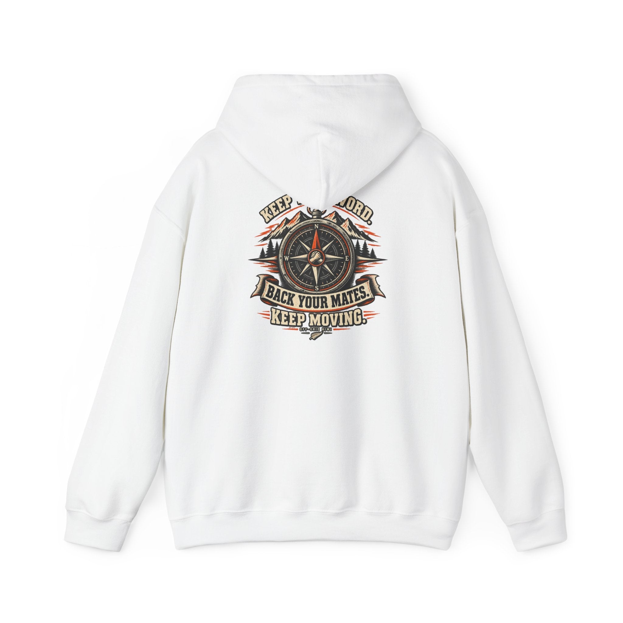 Compass Graphic Hoodie — "Keep Your Head Back Your Makes Keep Moving" Motivational Streetwear