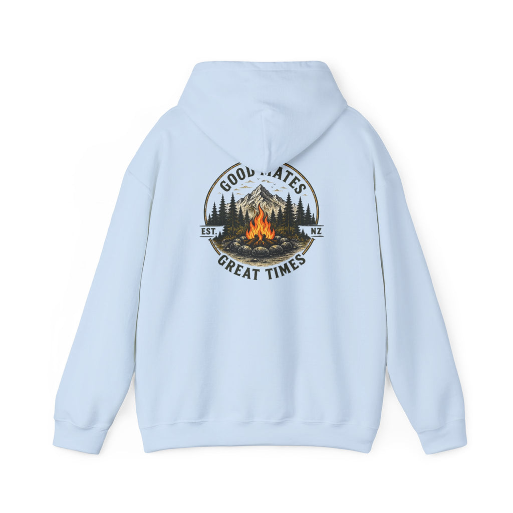 Good Mates, Great Times Campfire Hoodie