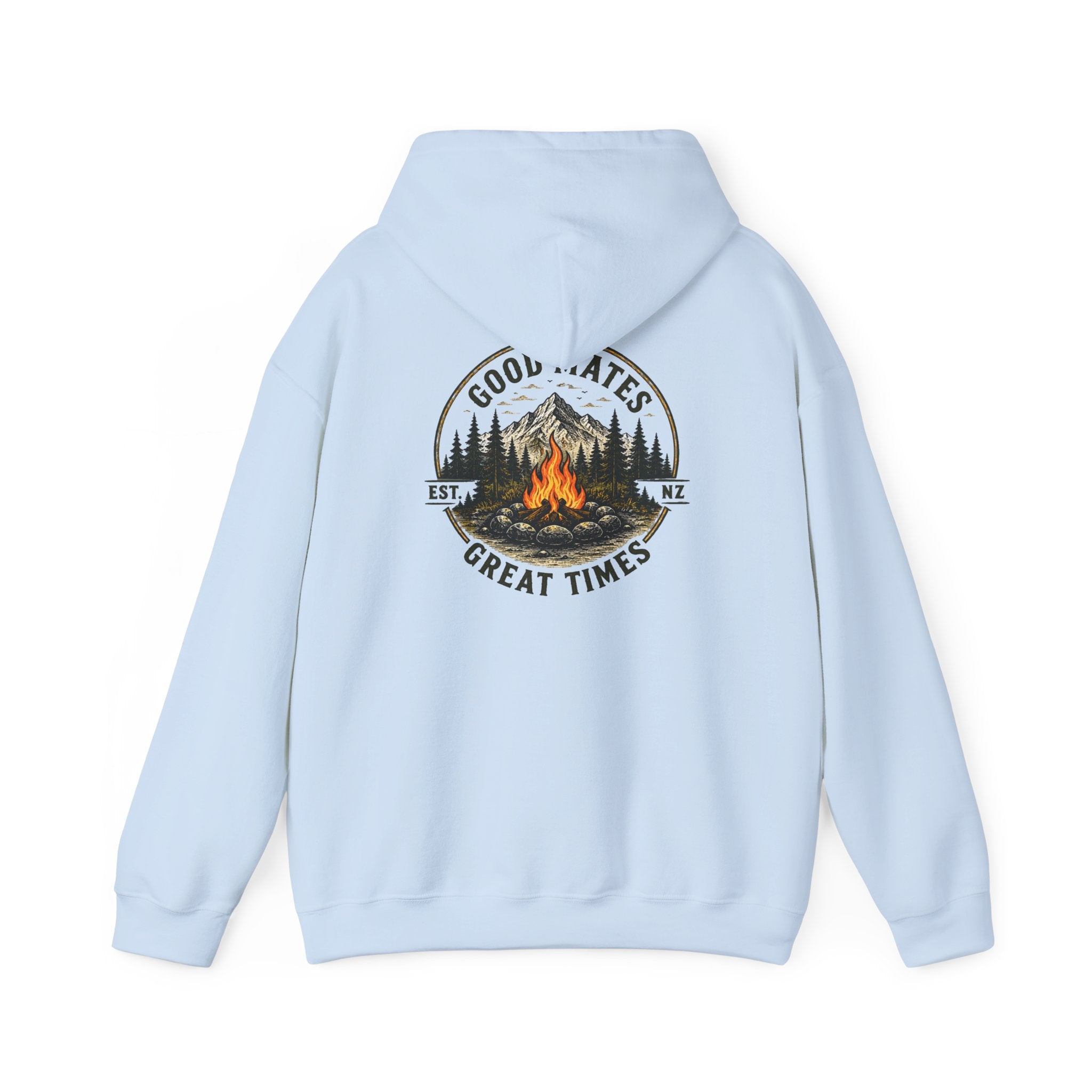 Good Mates, Great Times Campfire Hoodie