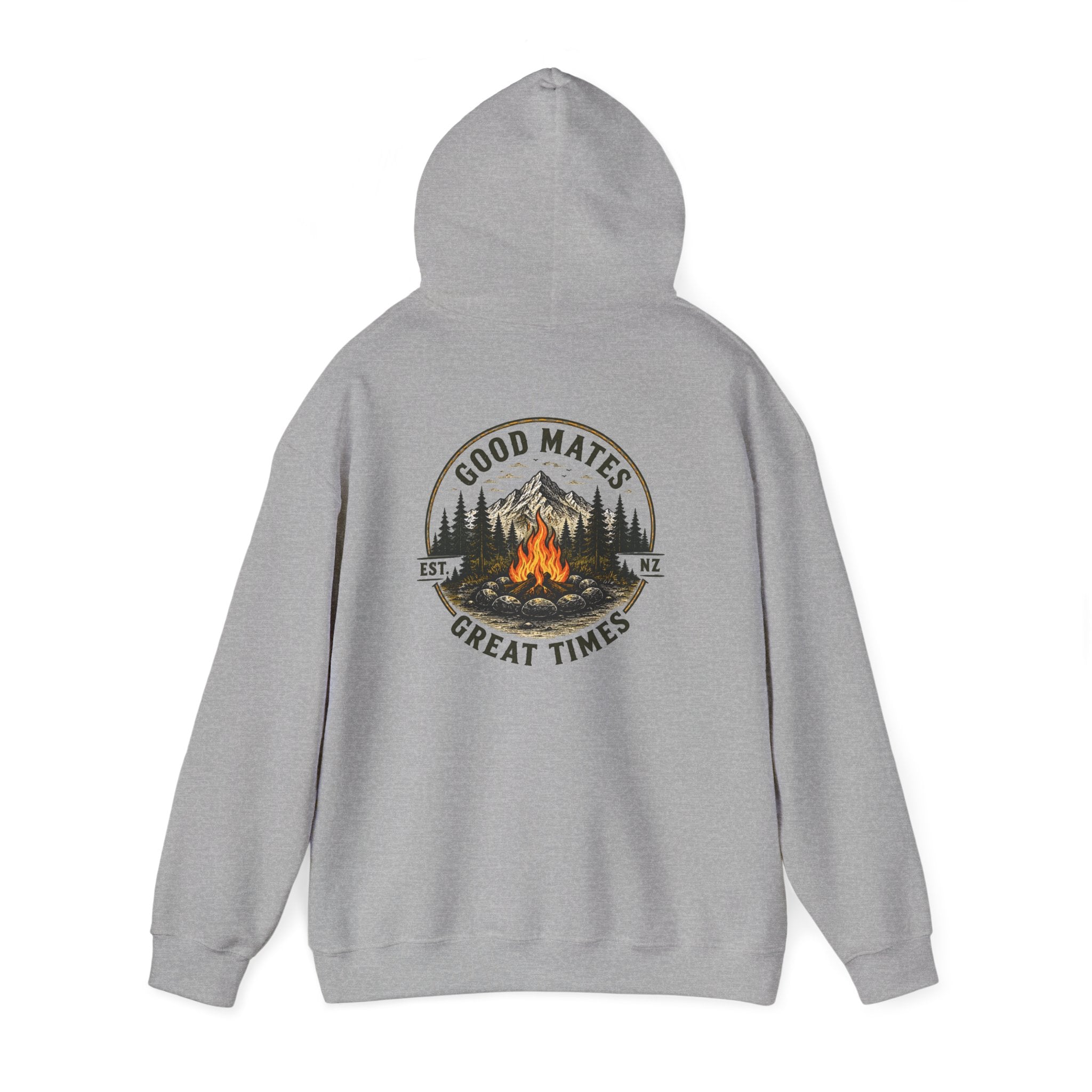 Good Mates, Great Times Campfire Hoodie