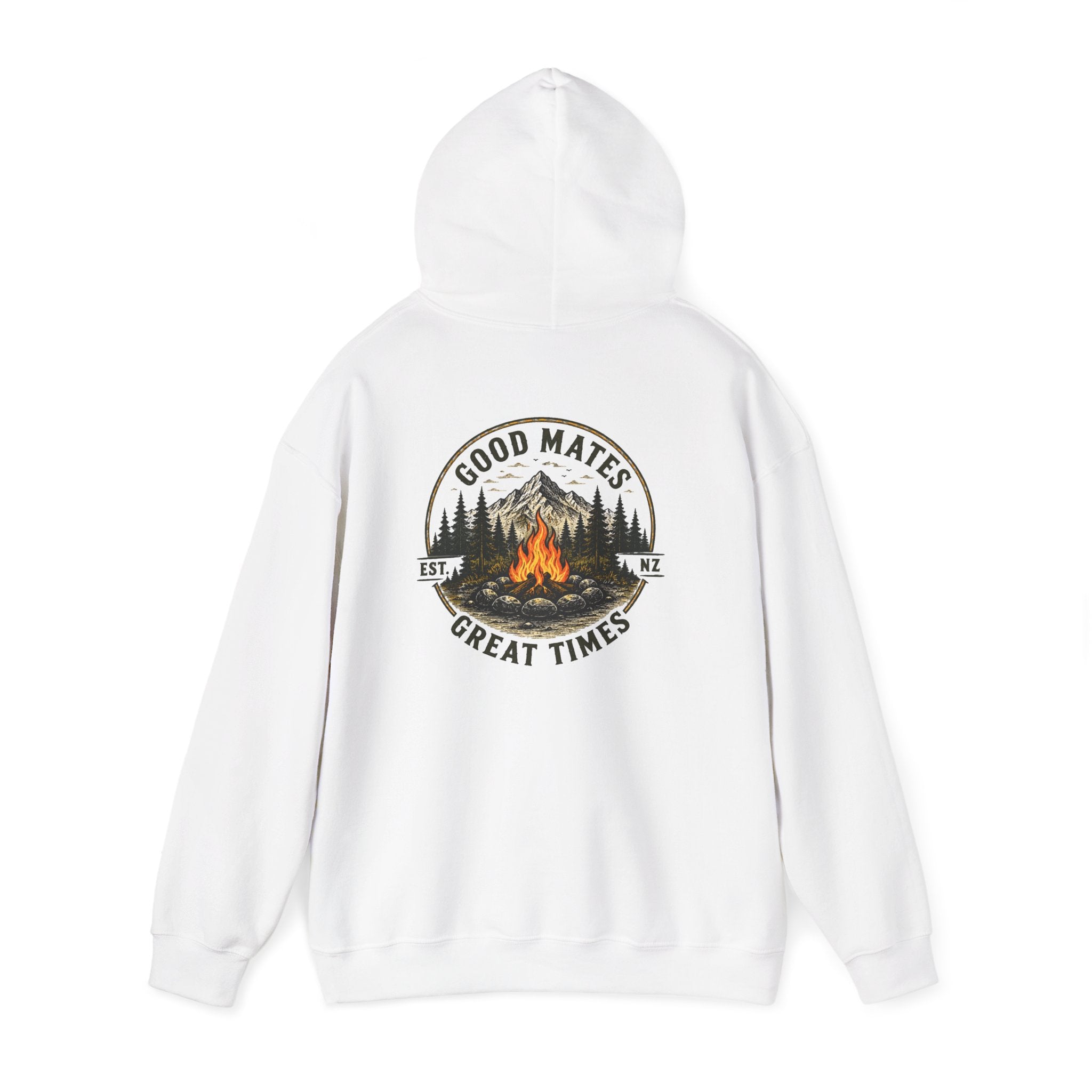 Good Mates, Great Times Campfire Hoodie