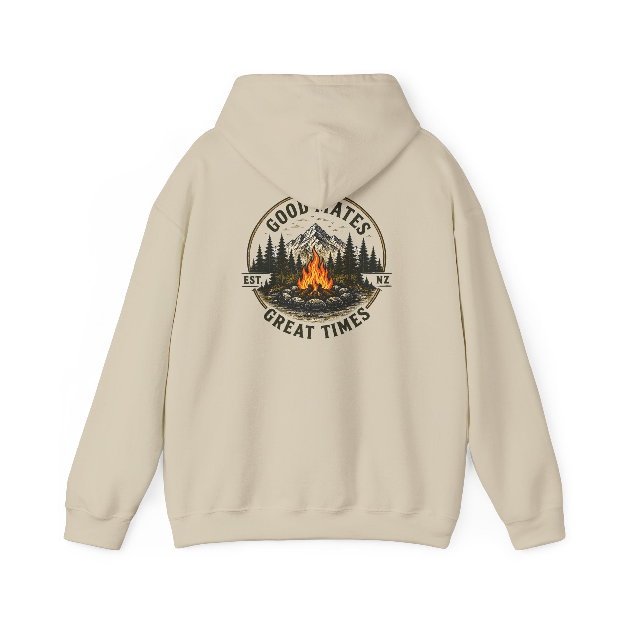 Good Mates, Great Times Campfire Hoodie