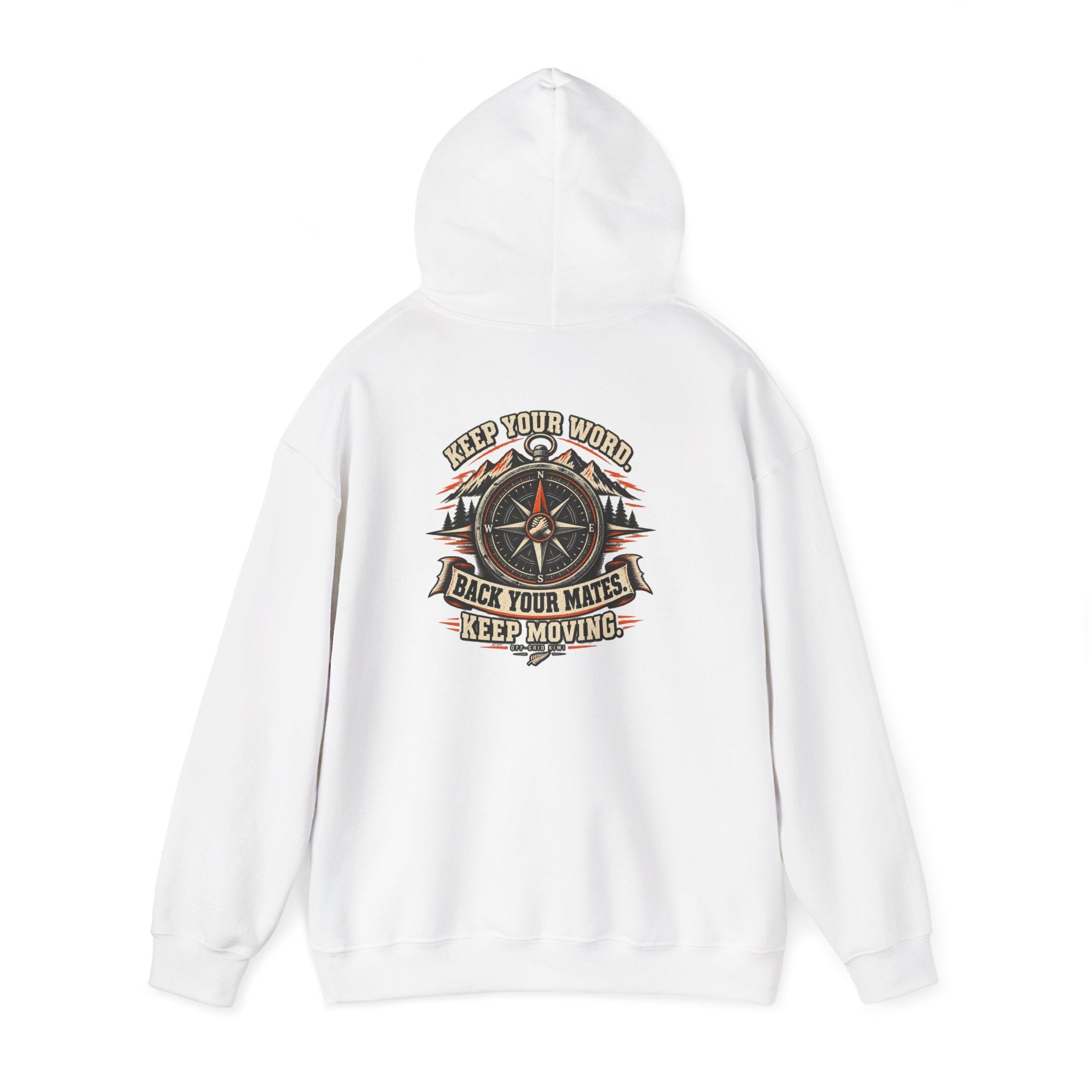Compass Graphic Hoodie — "Keep Your Head Back Your Makes Keep Moving" Motivational Streetwear