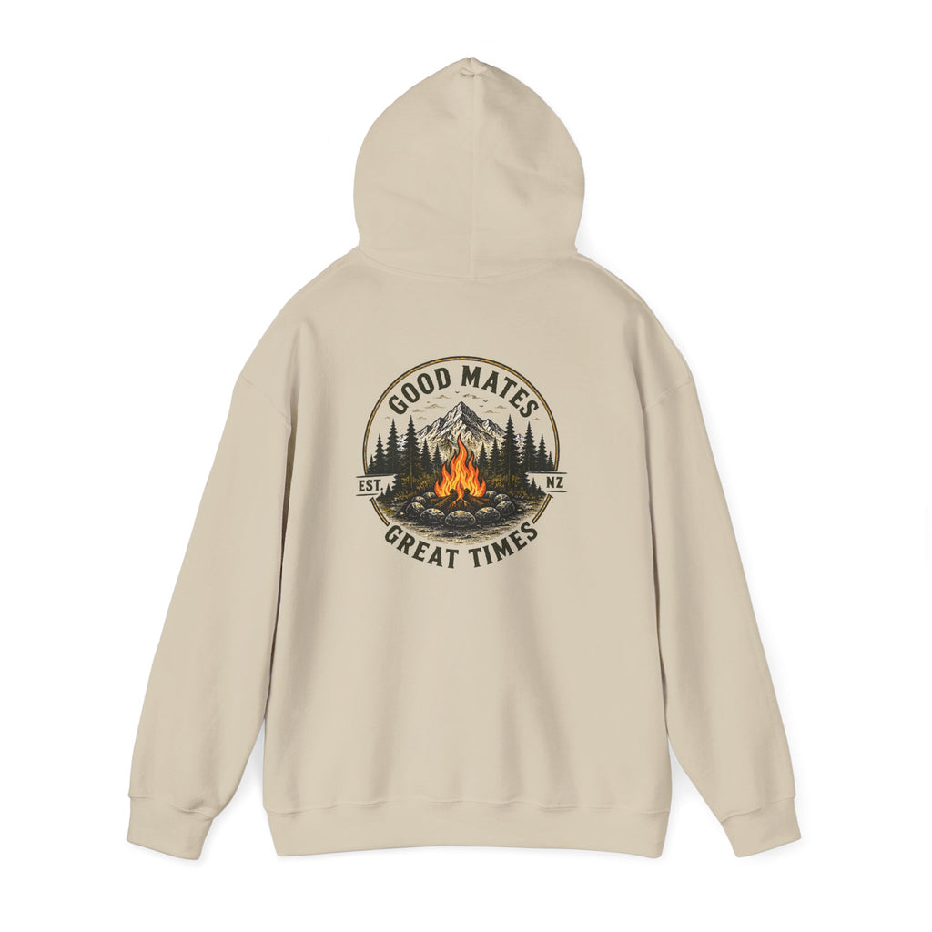 Good Mates, Great Times Campfire Hoodie